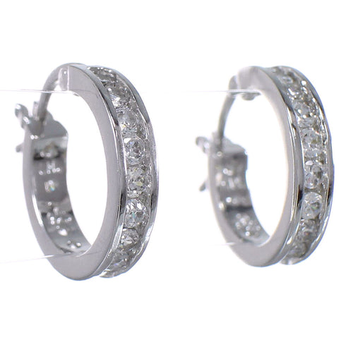 Cubic Zirconia Genuine Sterling Silver Earrings EX42717